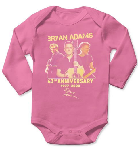 Bryan Adams 43rd Anniversary 1977 2020 Signature Long Sleeve Baby One-Piece