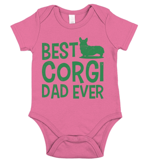Best Corgi Dad Ever Dog Daddy Welsh Corgi Fathers Short Sleeve Baby One-Piece