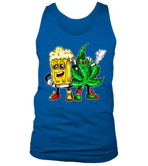 Pot Leaf Beer Drunk Weed Men's Tank Top