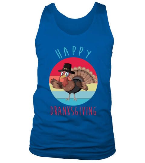 Vintage Happy Dranksgiving Drinksgiving Turkey Tha Men's Tank Top