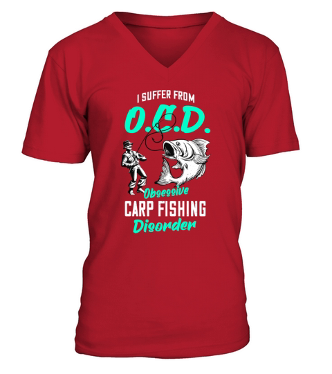 Carp Fishing Fish funny Fishermen Gift Men's V-Neck T-shirt
