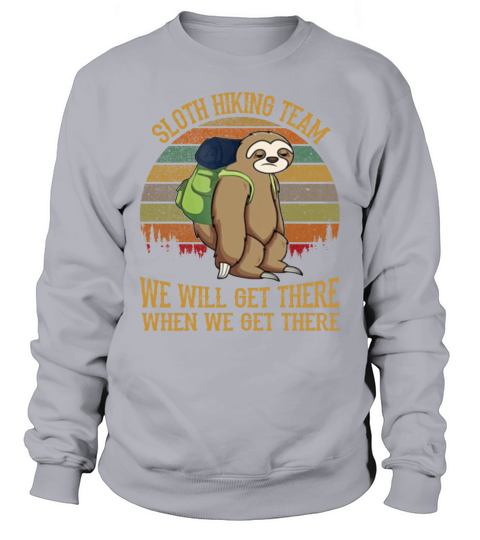Sloth Hiking Team We Will Get There Funny Vintage Men's Sweatshirt