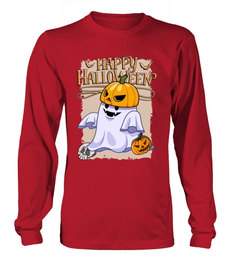Cartoon Halloween Ghost 01 Women's Long Sleeve
