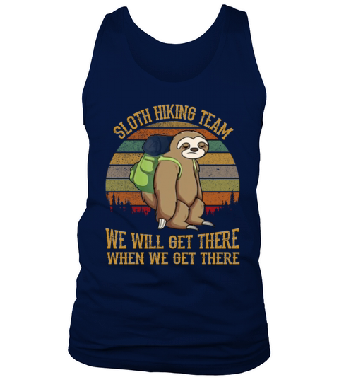 Sloth Hiking Team We Will Get There Funny Vintage Men's Tank Top