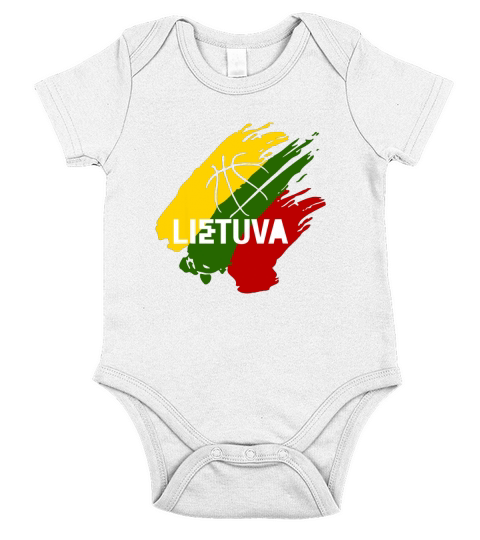 Lithuanian Lietuva Basketball - Lithuanian Strong T-Shirt Short Sleeve Baby One-Piece