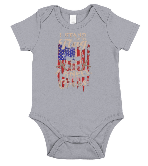 I Stand for the Flag I Kneel at the Cross Short Sleeve Baby One-Piece
