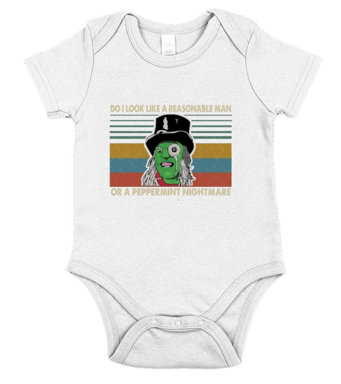 Mighty Boosh Do i look like a reasonable man or a peppermint Short Sleeve Baby One-Piece