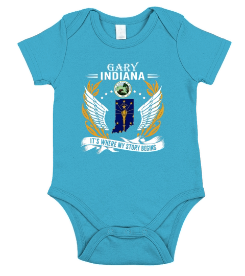 Gary indiana It is where my story begins Short Sleeve Baby One-Piece