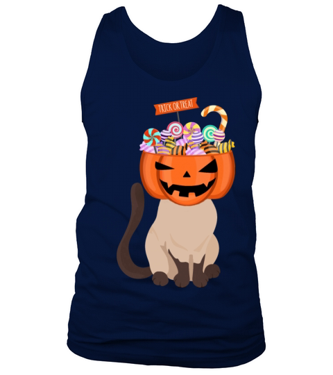 Halloween Cat With Jack-o-lantern - Meoween Men's Tank Top