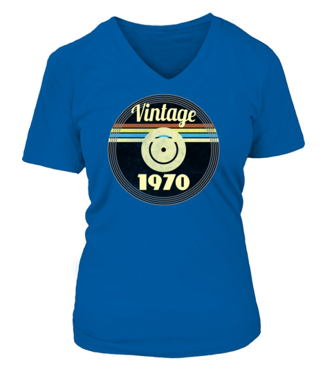 Vintage 1970 Birthday T-Shirt Gift Idea Men Women's V-Neck T-shirt