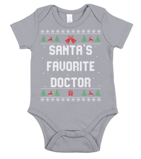 funny Doctor Ugly Christmas sweater Short Sleeve Baby One-Piece