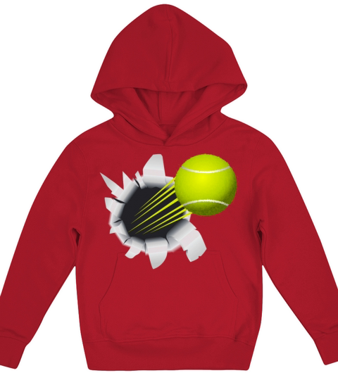 Tennis Ball Flying Out Of Hole Kids Hoodie