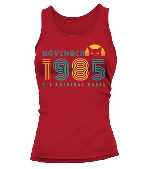 Born November 1985 Cat Vintage Women's Tank Top