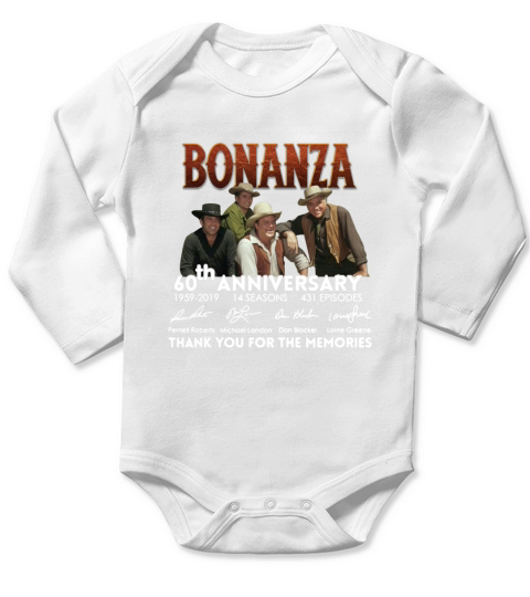60th Anniversary Thank You For The Memories 1959-2019 Bonanza shirt Long Sleeve Baby One-Piece