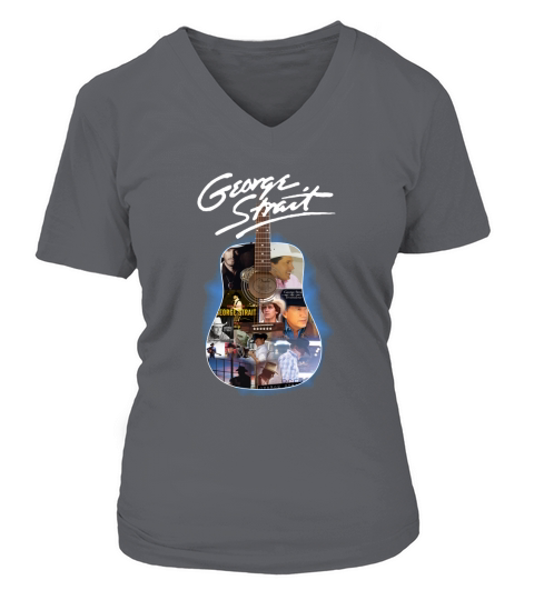 Band Rock Signature George Strait V-neck T-Shirt Woman