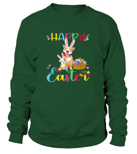 Easter day funny Pitbull Dog Puppy Sweatshirt Unisex