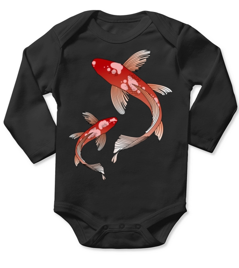 koi fish Long Sleeve Baby One-Piece