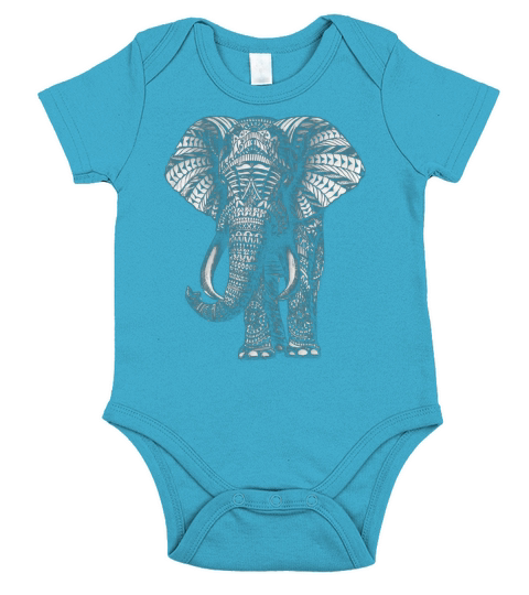 ORNIERTER ELEFANT - Ladies V-Neck Short Sleeve Baby One-Piece