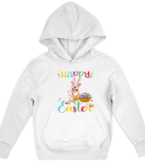 Easter day funny Pitbull Dog Puppy Kids Hoodie