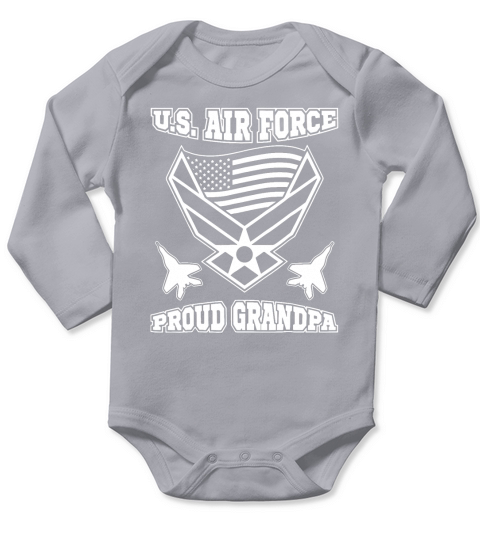 Proud Grandpa of US Air Force Long Sleeve Baby One-Piece
