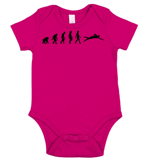 The evolution of swimming Short Sleeve Baby One-Piece