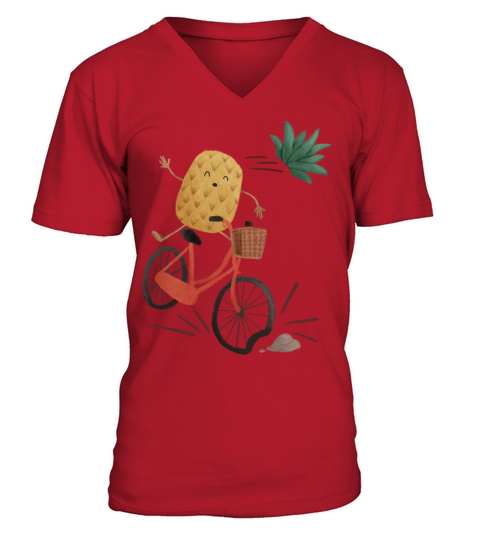 Pineapple Bike Obstacle Men's V-Neck T-shirt