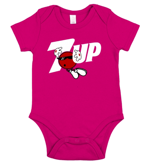 7up M Green T-Shirt Short Sleeve Baby One-Piece