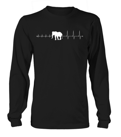 heartbeat elephant - I love elephants Women's Long Sleeve