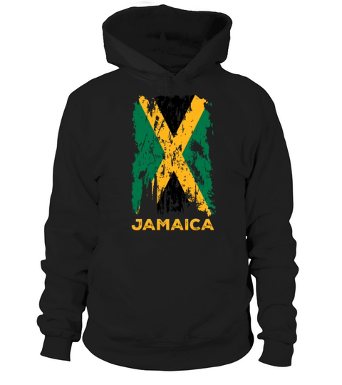 Distressed Jamaica Flag Nationality Jamaican Pride Hoodie Unisex