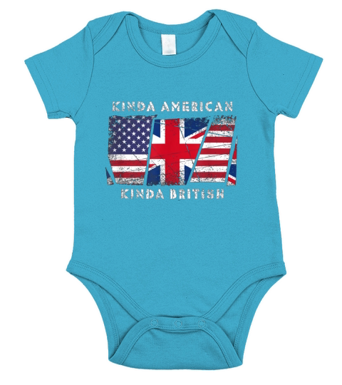 Kinda American Kinda British  Dual Citizenship Short Sleeve Baby One-Piece