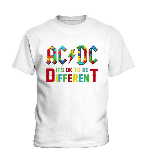 Autism AC DC Its Ok To Be Different shirt Kids T-Shirt