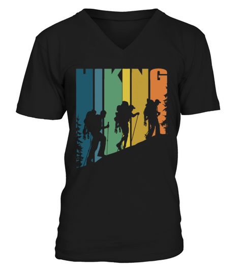 Hiking Mountains Mountaineering Gift Men's V-Neck T-shirt