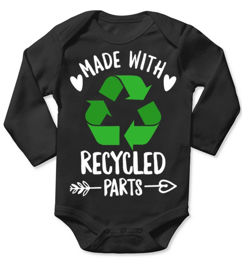 Made with recycled parts Design for an Organ Long Sleeve Baby One-Piece