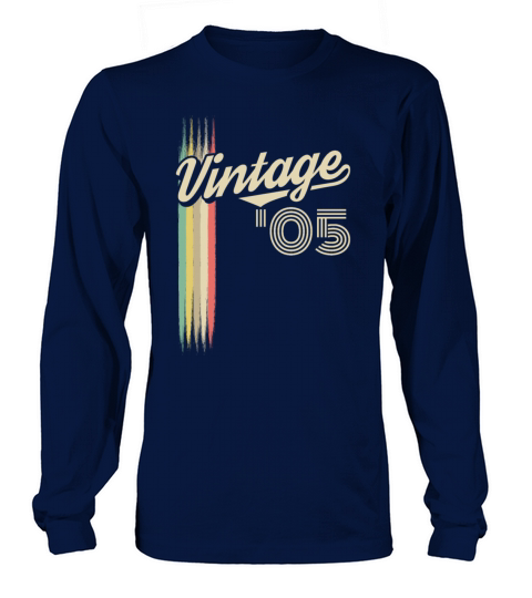 2005 Vintage born in Retro age Birthday gift idea Men's Long Sleeve