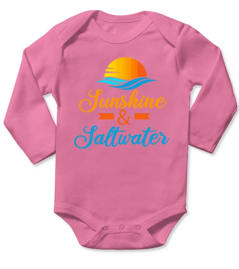 Kayaking Sunshine and Saltwater Funny Gift Idea Long Sleeve Baby One-Piece