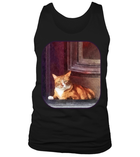Cats - Orange Tabby in Doorway Men's Tank Top