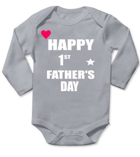 HAPPY FATHER DAY 1 Long Sleeve Baby One-Piece