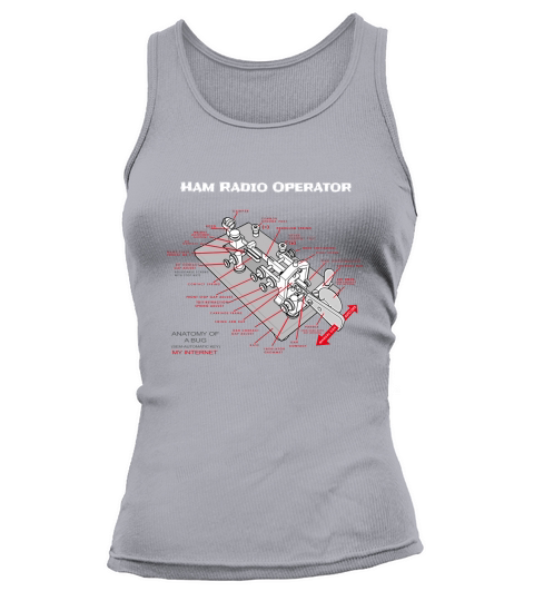 Ham Radio Operator T Shirt Morse Code Key Tank top Woman