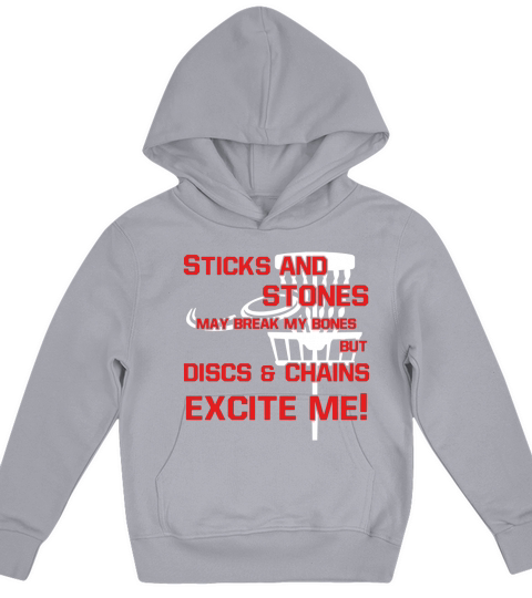 Disc Golf DISCS AND CHAINS EXCITE ME Kids Hoodie