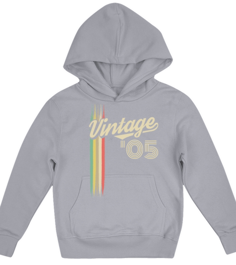 2005 Vintage born in Retro age Birthday gift idea Kids Hoodie