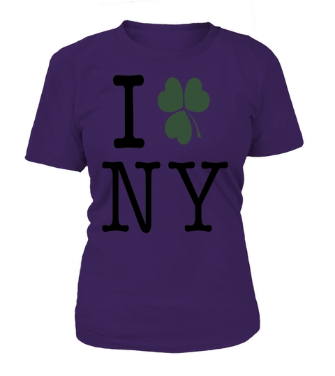 I Shamrock NY Love New York Clover St Patricks Day Women's T-Shirt