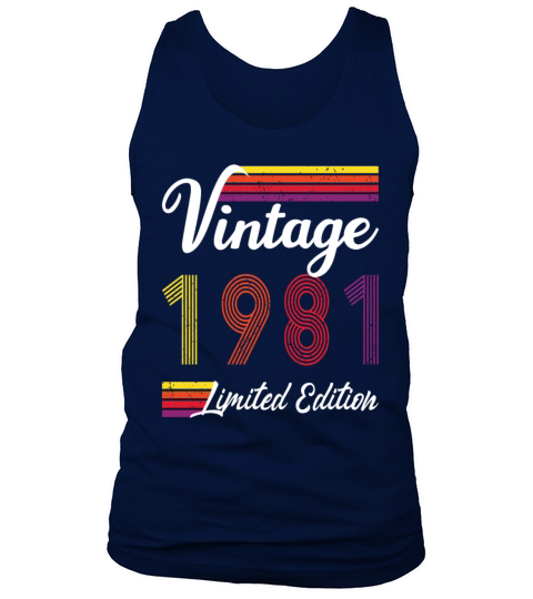 40th Birthday Vintage 1981 Limited Edition Men's Tank Top