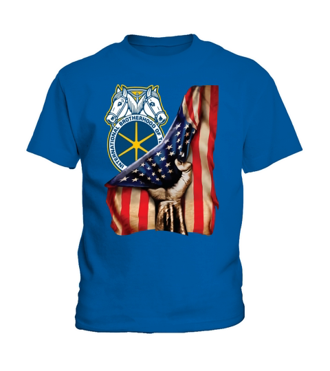 American Flag International Brotherhood Of Teamsters Kids T-Shirt
