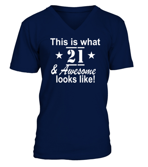 21st Birthday T Shirt Men's V-Neck T-shirt