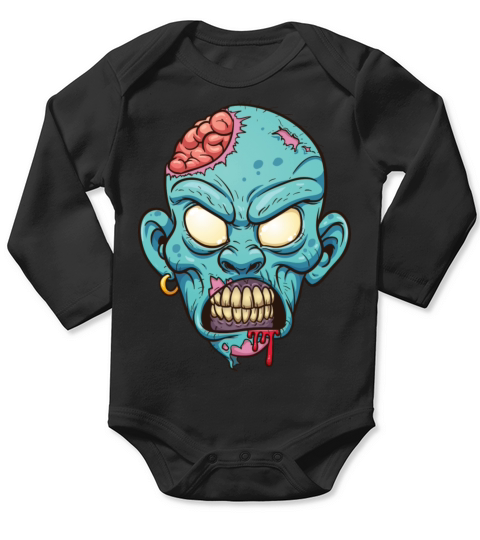 Zombie head Long Sleeve Baby One-Piece