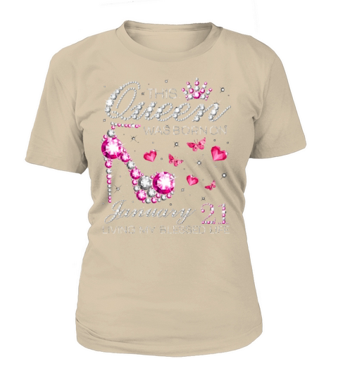 This Queen Was Born On January 21 Living My Blesse Women's T-Shirt