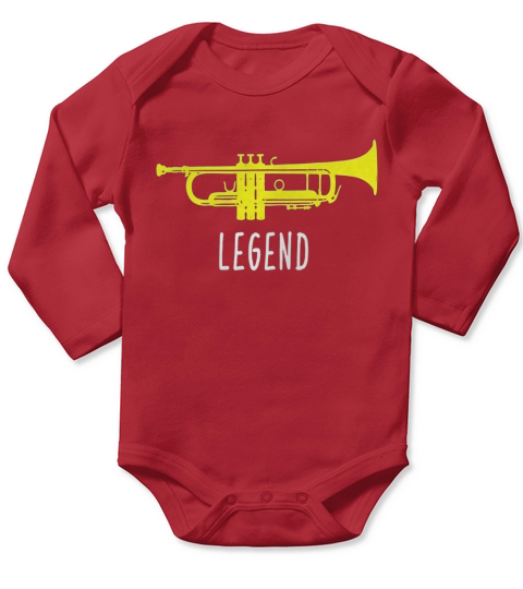 Funny Trumpet Shirt, Legend Band Player Gift Long Sleeve Baby One-Piece