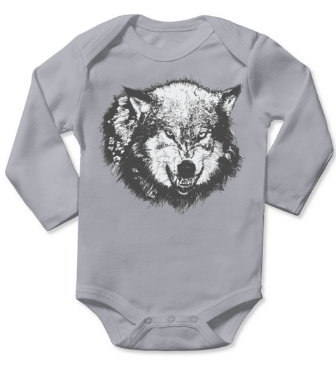 Wolf Long Sleeve Baby One-Piece