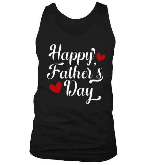 Simple and Elegant Happy Fathers Day Calligraphy Men's Tank Top