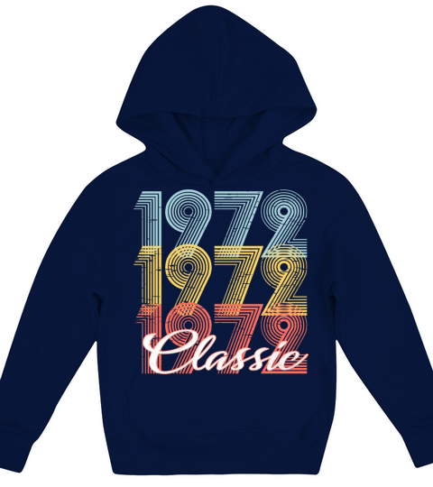 Classic Vintage 49th birthday Shirt Born In 1972 Kids Hoodie